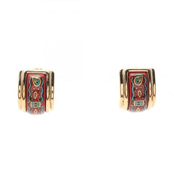HERMES Red Earrings - Picture 1 of 6
